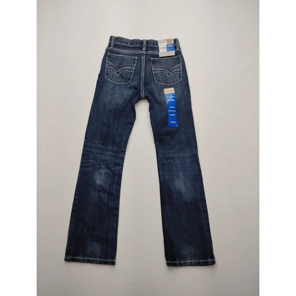 Wrangler 20X Boy's Vintage Boot Cut Jeans Thick Stitch Size 12 Regular